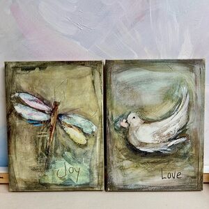 Joy and Love Canvas Art Set